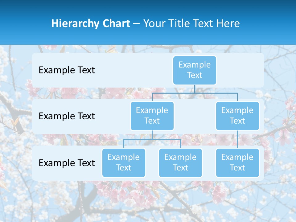 A Tree With Pink Flowers And Blue Sky In The Background PowerPoint Template
