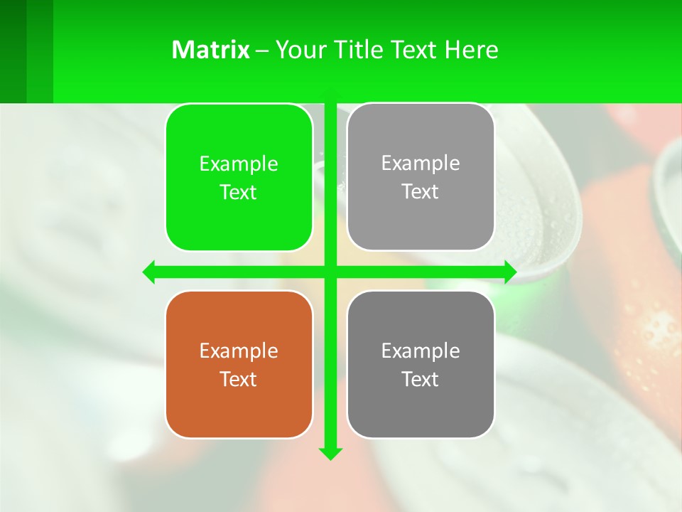 A Group Of Soda Cans With A Green Label PowerPoint Template