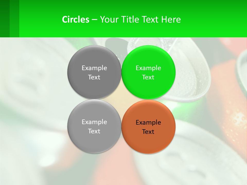 A Group Of Soda Cans With A Green Label PowerPoint Template