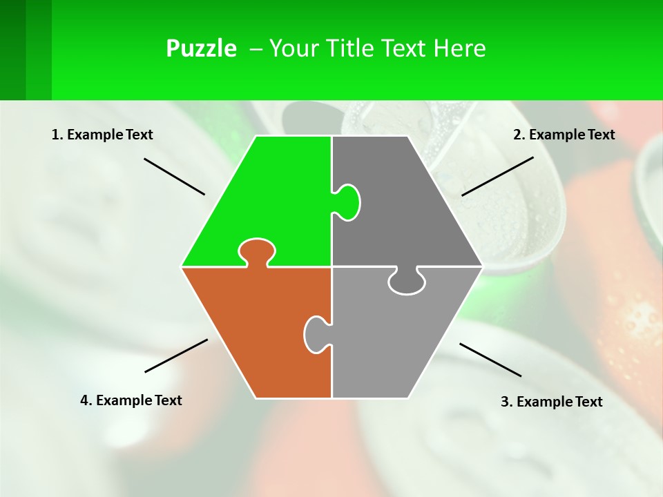 A Group Of Soda Cans With A Green Label PowerPoint Template