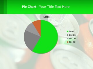 A Group Of Soda Cans With A Green Label PowerPoint Template