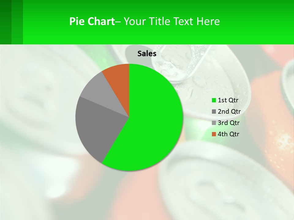 A Group Of Soda Cans With A Green Label PowerPoint Template