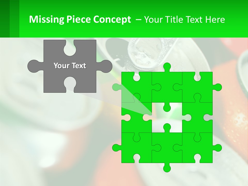 A Group Of Soda Cans With A Green Label PowerPoint Template