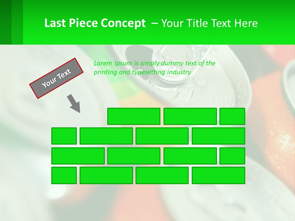 A Group Of Soda Cans With A Green Label PowerPoint Template