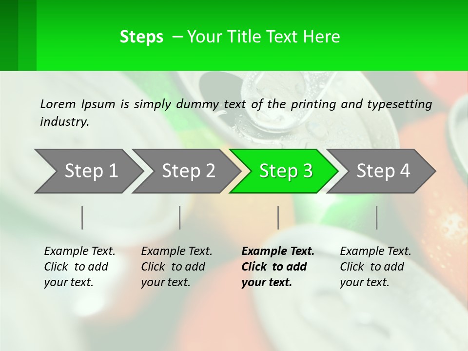 A Group Of Soda Cans With A Green Label PowerPoint Template
