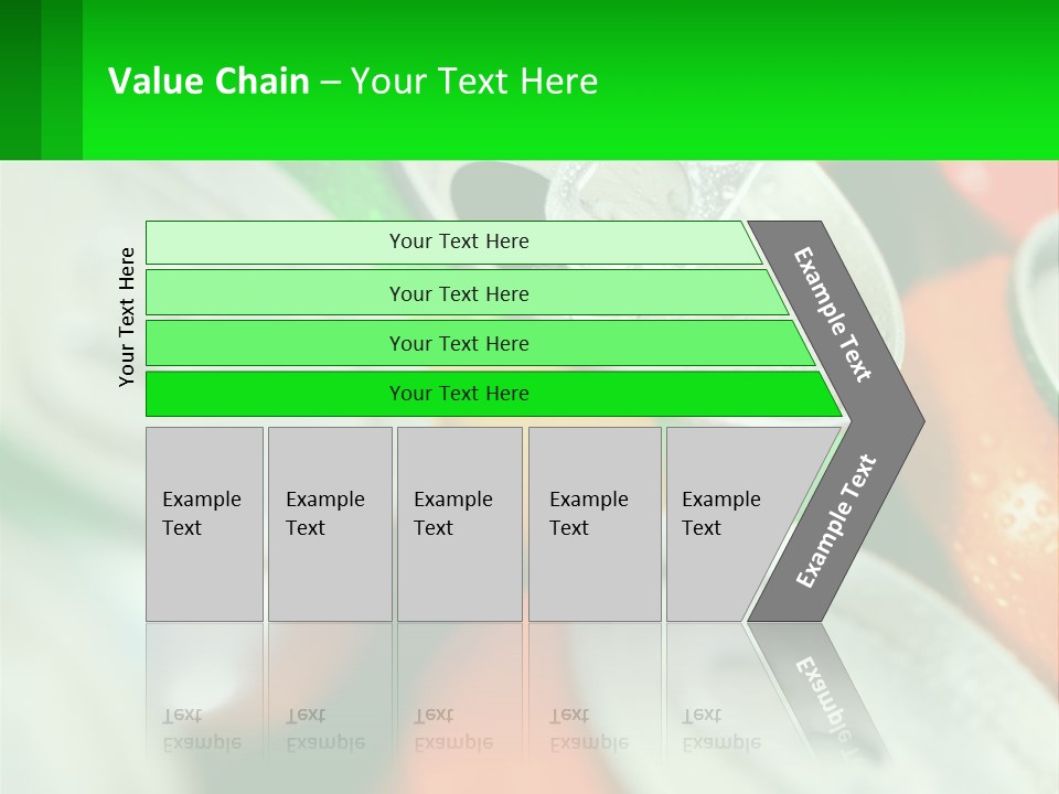 A Group Of Soda Cans With A Green Label PowerPoint Template