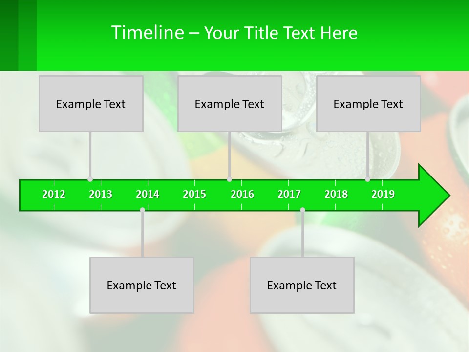 A Group Of Soda Cans With A Green Label PowerPoint Template