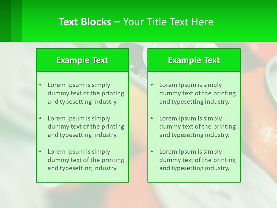 A Group Of Soda Cans With A Green Label PowerPoint Template