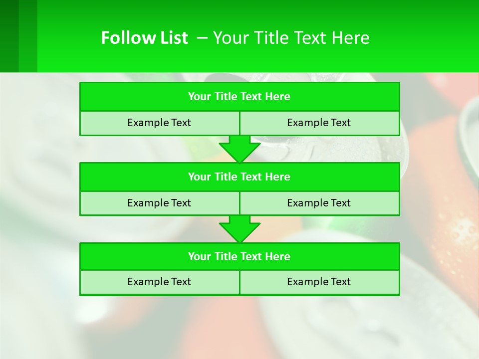 A Group Of Soda Cans With A Green Label PowerPoint Template