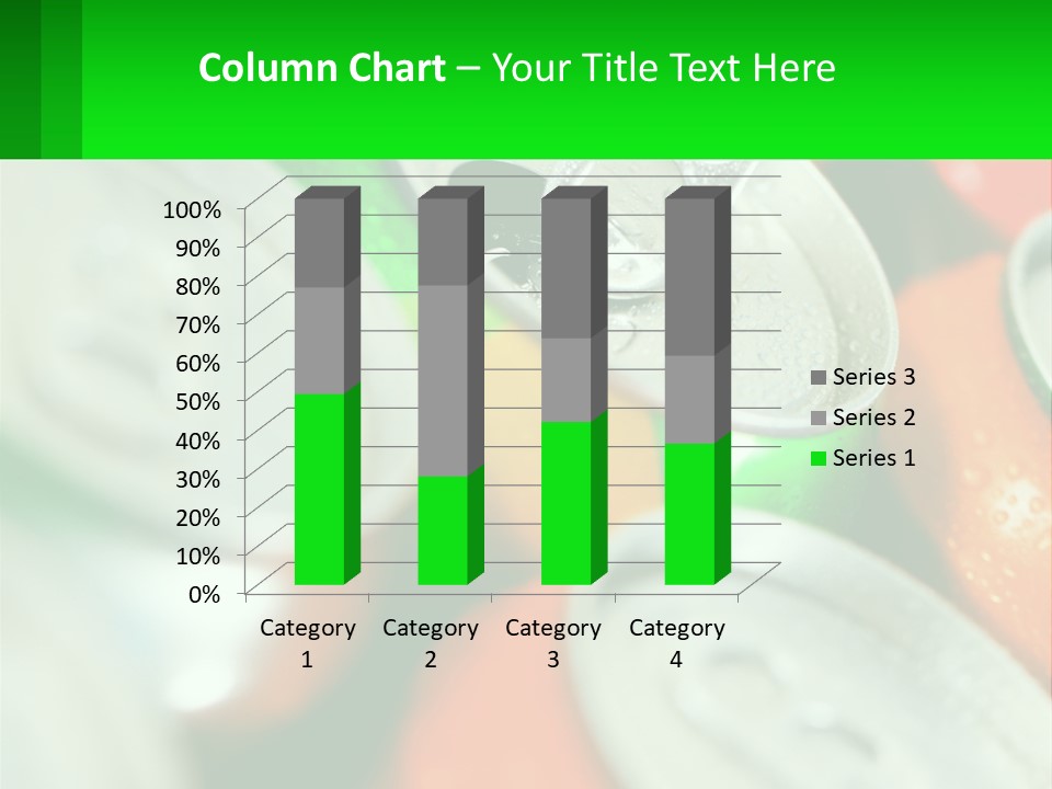 A Group Of Soda Cans With A Green Label PowerPoint Template