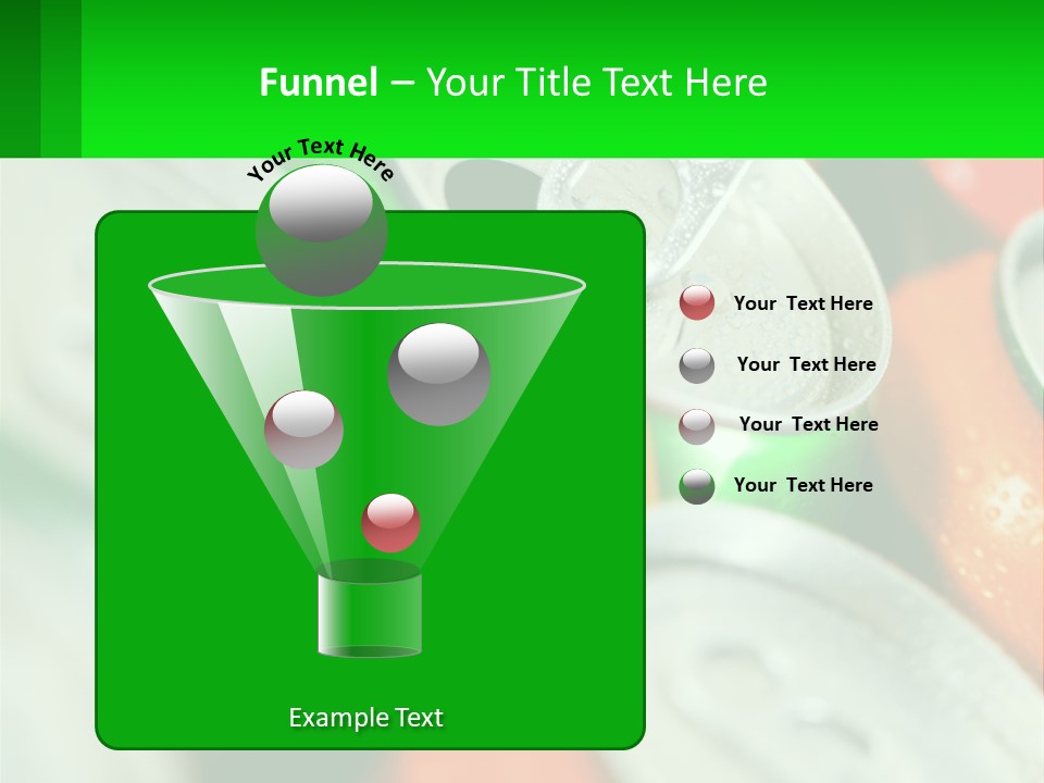 A Group Of Soda Cans With A Green Label PowerPoint Template