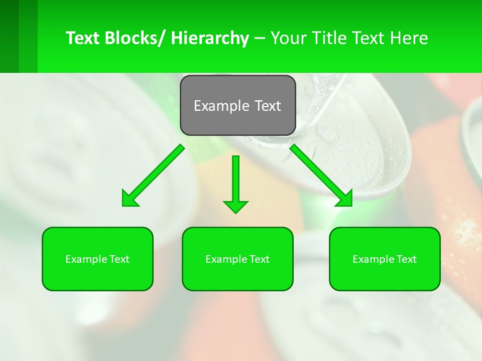 A Group Of Soda Cans With A Green Label PowerPoint Template