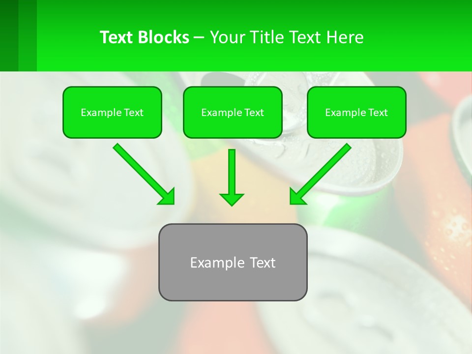 A Group Of Soda Cans With A Green Label PowerPoint Template