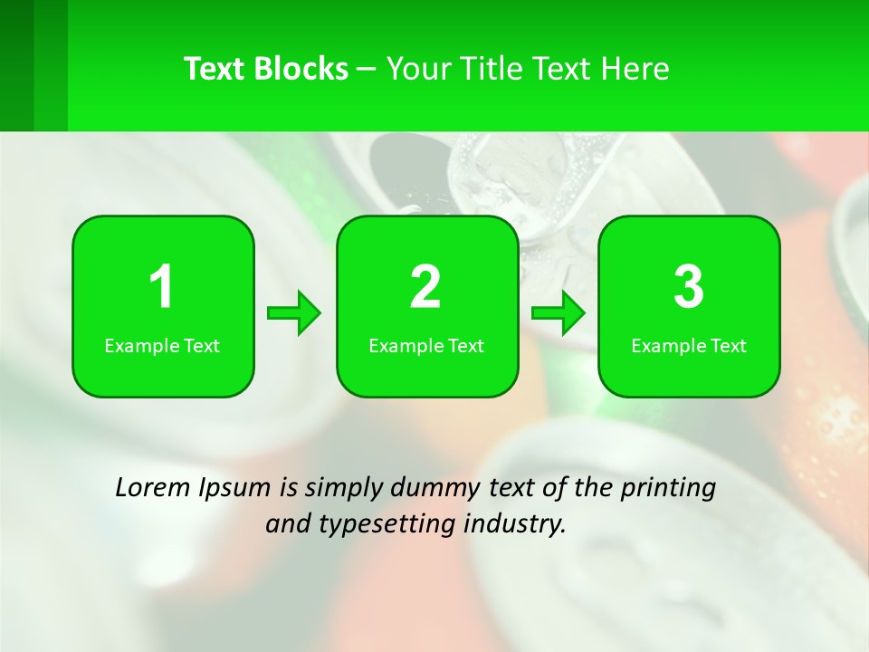 A Group Of Soda Cans With A Green Label PowerPoint Template
