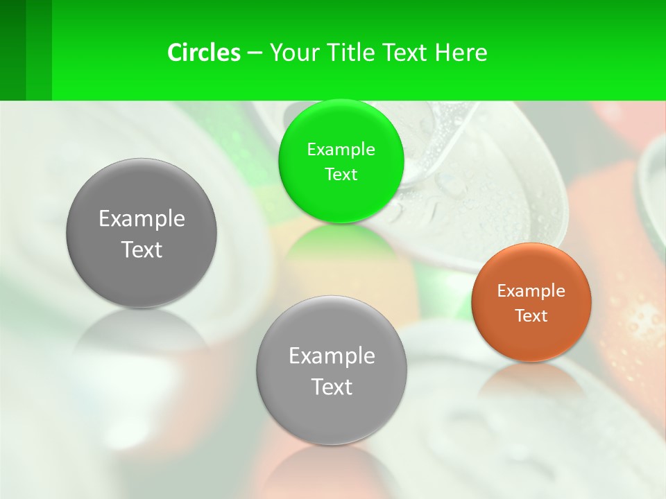 A Group Of Soda Cans With A Green Label PowerPoint Template