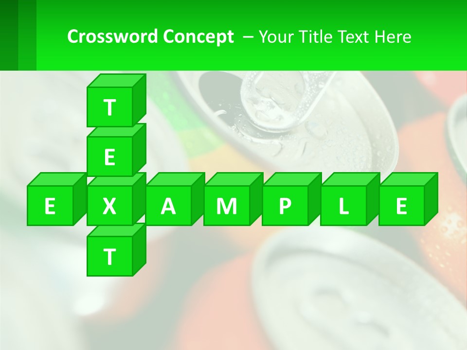 A Group Of Soda Cans With A Green Label PowerPoint Template