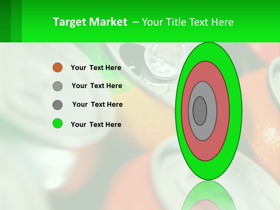 A Group Of Soda Cans With A Green Label PowerPoint Template