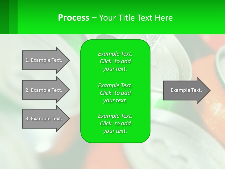 A Group Of Soda Cans With A Green Label PowerPoint Template