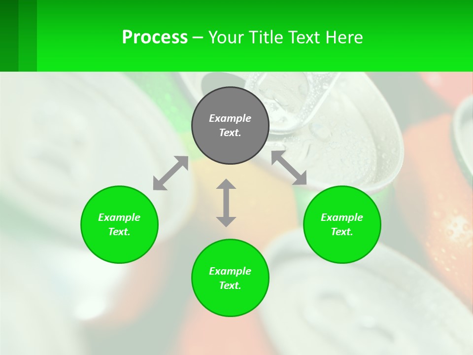 A Group Of Soda Cans With A Green Label PowerPoint Template