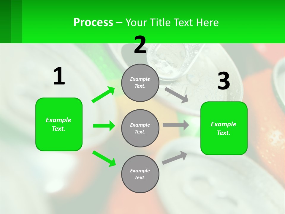 A Group Of Soda Cans With A Green Label PowerPoint Template