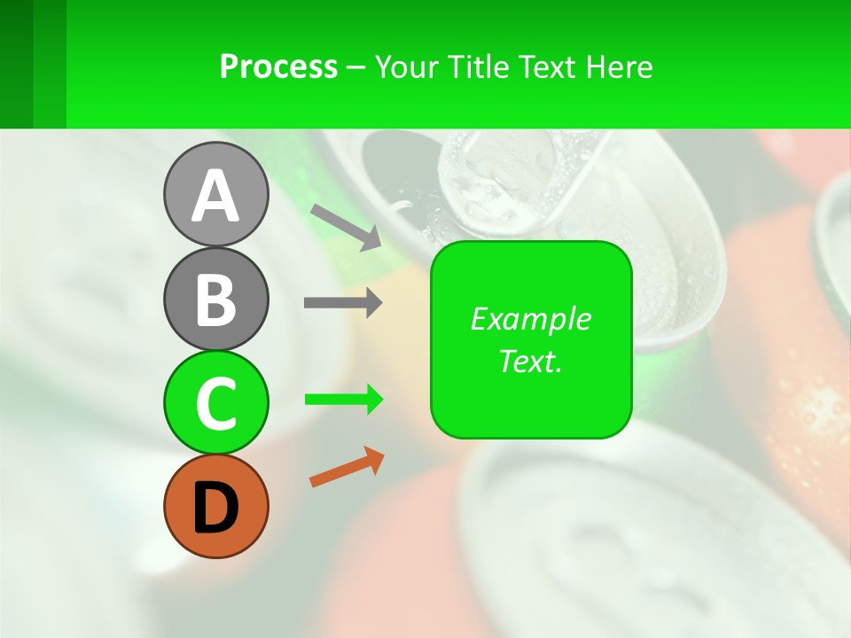 A Group Of Soda Cans With A Green Label PowerPoint Template
