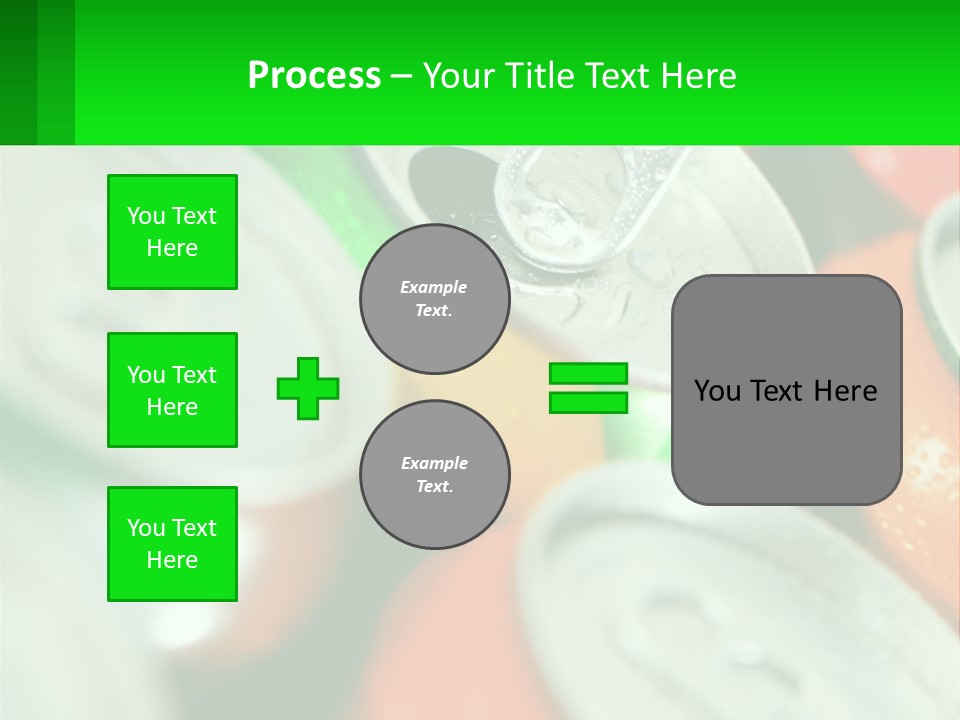 A Group Of Soda Cans With A Green Label PowerPoint Template