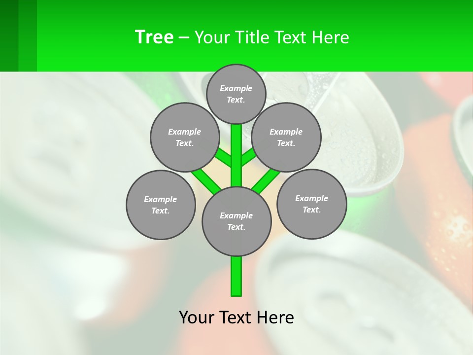 A Group Of Soda Cans With A Green Label PowerPoint Template