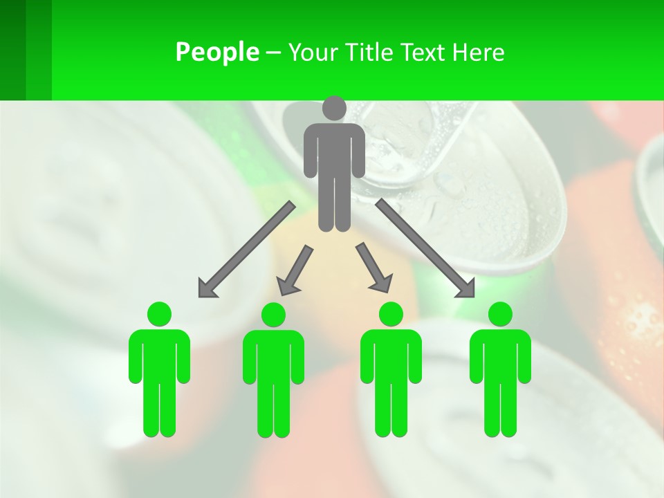 A Group Of Soda Cans With A Green Label PowerPoint Template