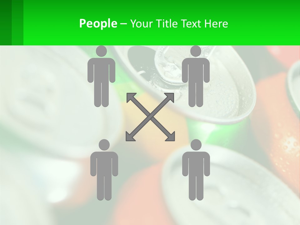 A Group Of Soda Cans With A Green Label PowerPoint Template