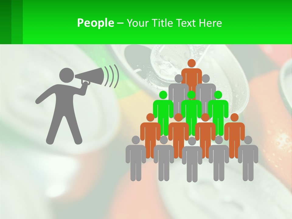 A Group Of Soda Cans With A Green Label PowerPoint Template