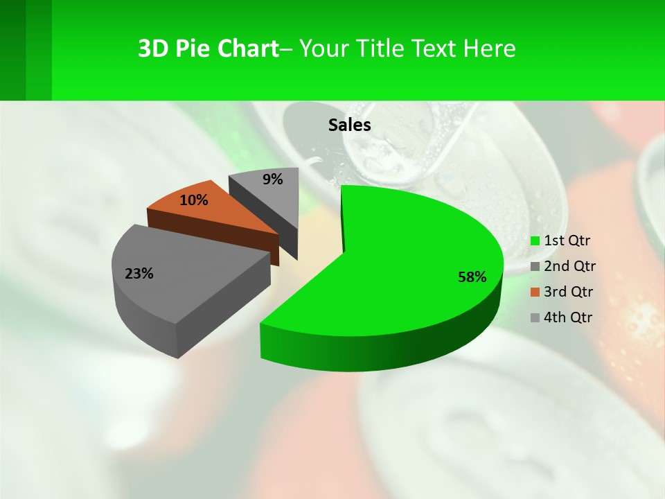 A Group Of Soda Cans With A Green Label PowerPoint Template