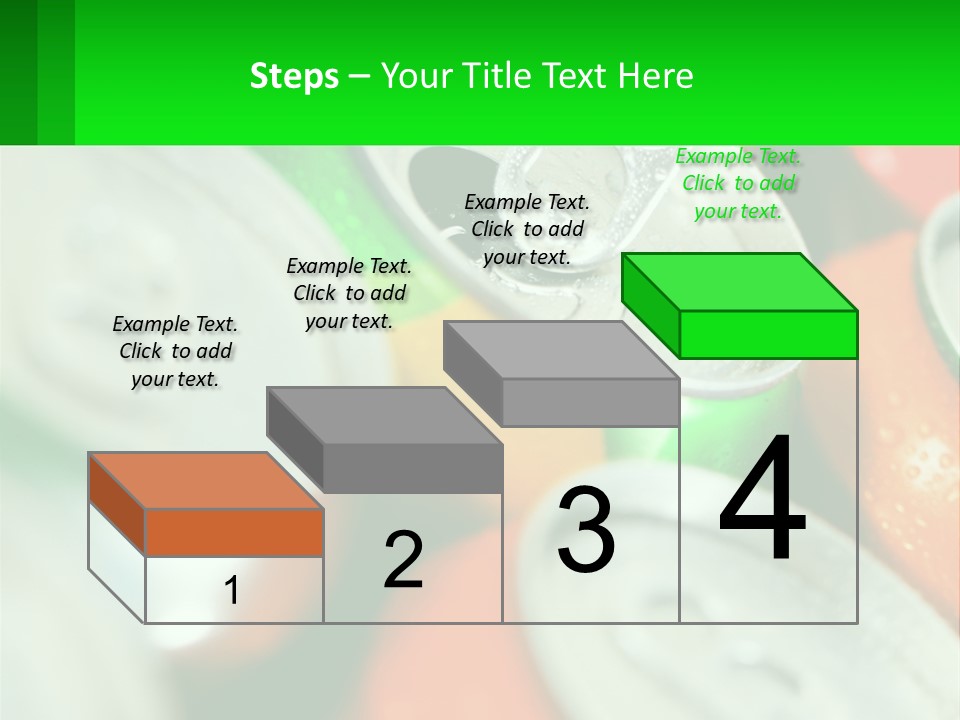 A Group Of Soda Cans With A Green Label PowerPoint Template