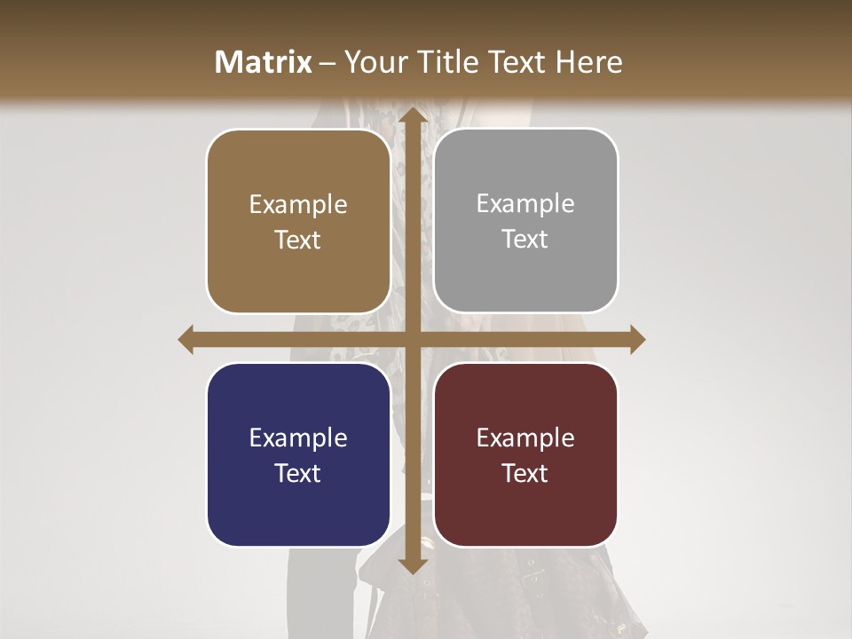 A Woman With A Handbag Is Posing For A Picture PowerPoint Template