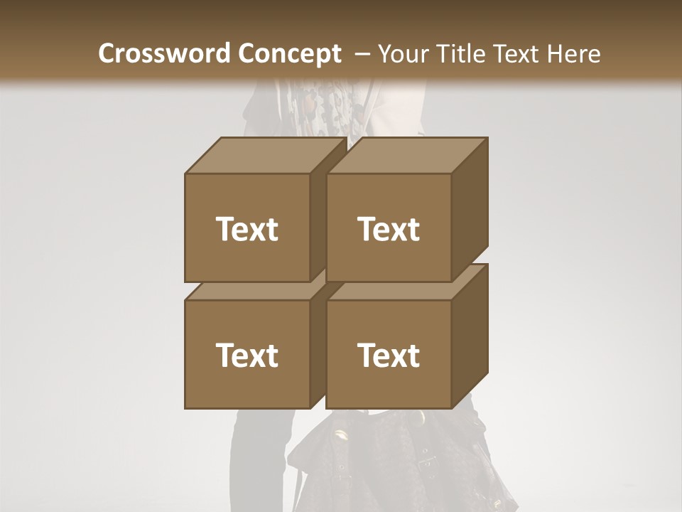 A Woman With A Handbag Is Posing For A Picture PowerPoint Template