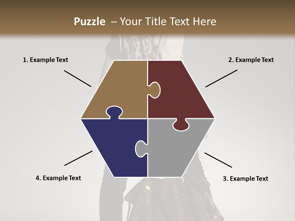 A Woman With A Handbag Is Posing For A Picture PowerPoint Template