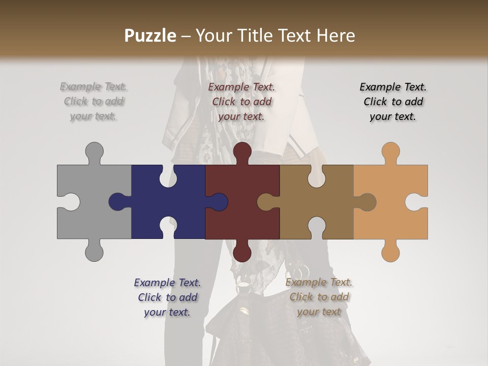 A Woman With A Handbag Is Posing For A Picture PowerPoint Template