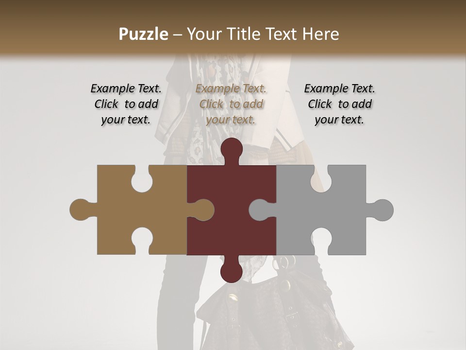 A Woman With A Handbag Is Posing For A Picture PowerPoint Template