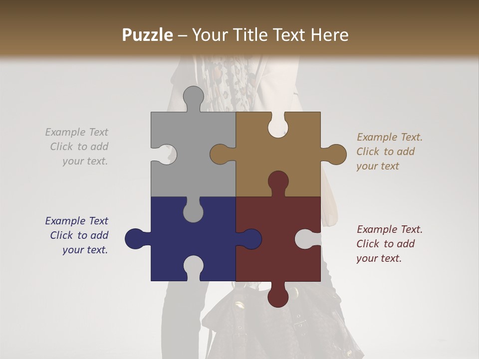 A Woman With A Handbag Is Posing For A Picture PowerPoint Template