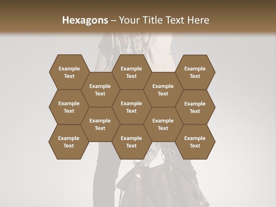 A Woman With A Handbag Is Posing For A Picture PowerPoint Template