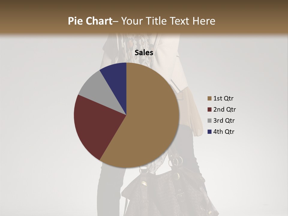 A Woman With A Handbag Is Posing For A Picture PowerPoint Template