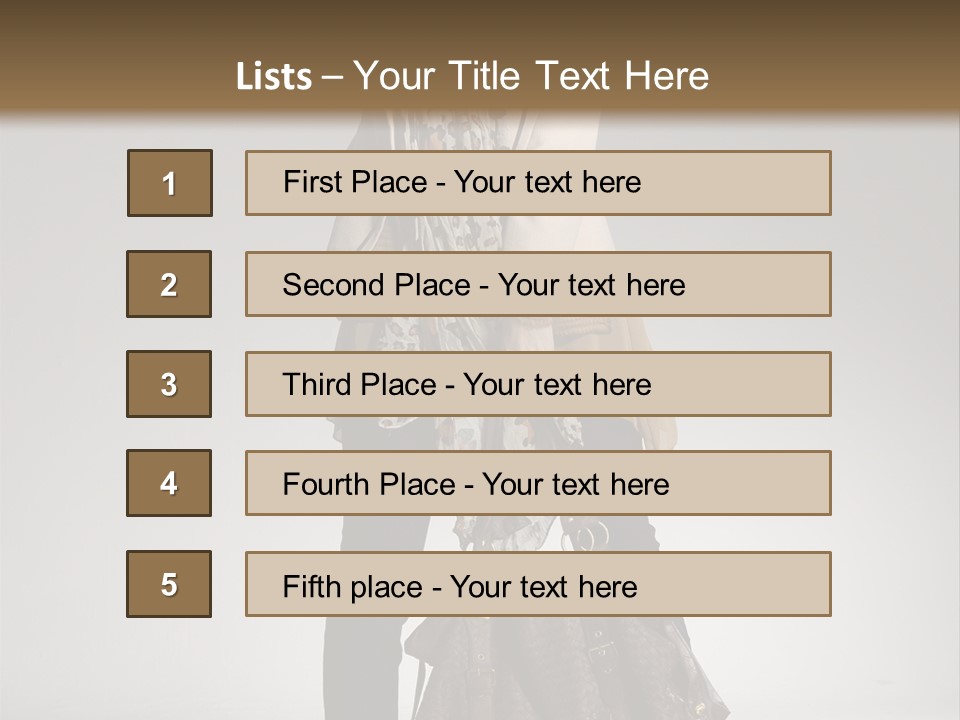 A Woman With A Handbag Is Posing For A Picture PowerPoint Template