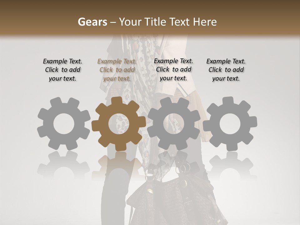 A Woman With A Handbag Is Posing For A Picture PowerPoint Template