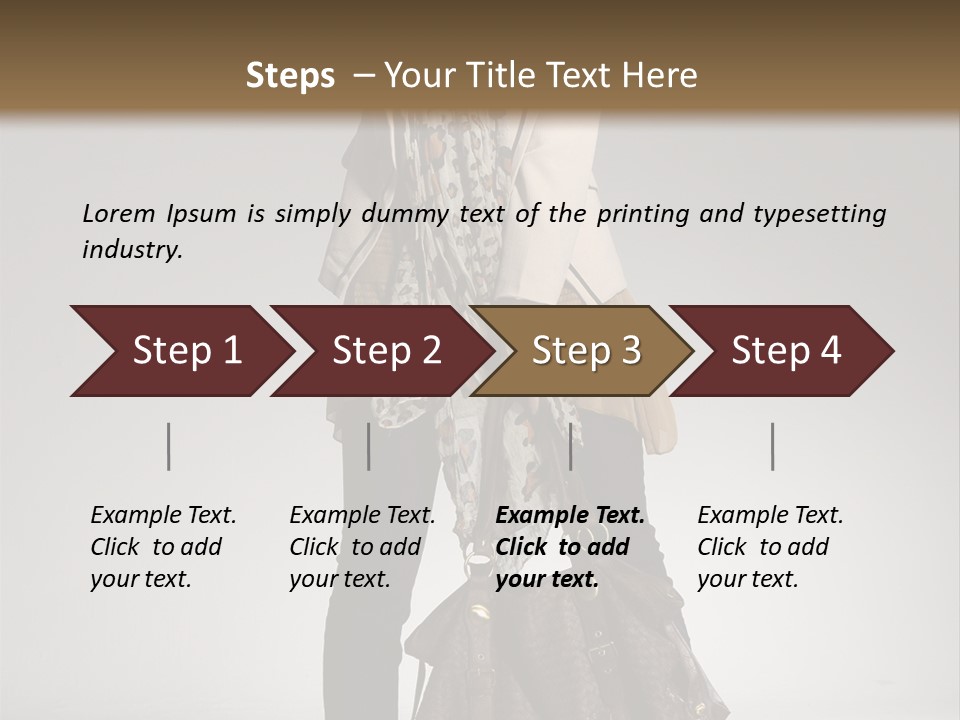 A Woman With A Handbag Is Posing For A Picture PowerPoint Template