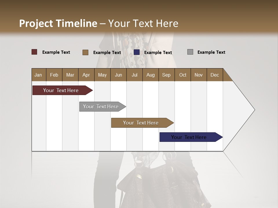 A Woman With A Handbag Is Posing For A Picture PowerPoint Template