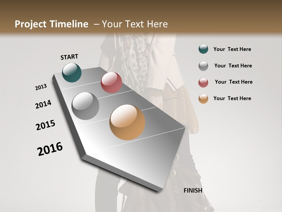 A Woman With A Handbag Is Posing For A Picture PowerPoint Template