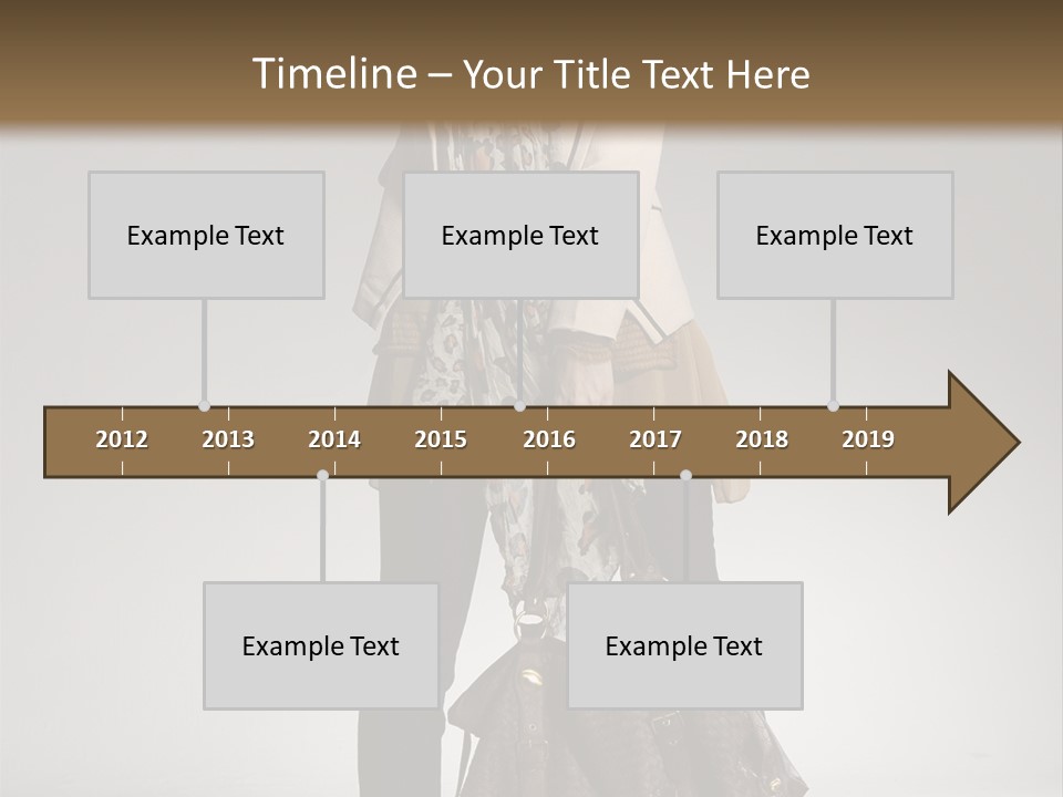 A Woman With A Handbag Is Posing For A Picture PowerPoint Template