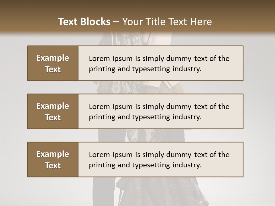 A Woman With A Handbag Is Posing For A Picture PowerPoint Template