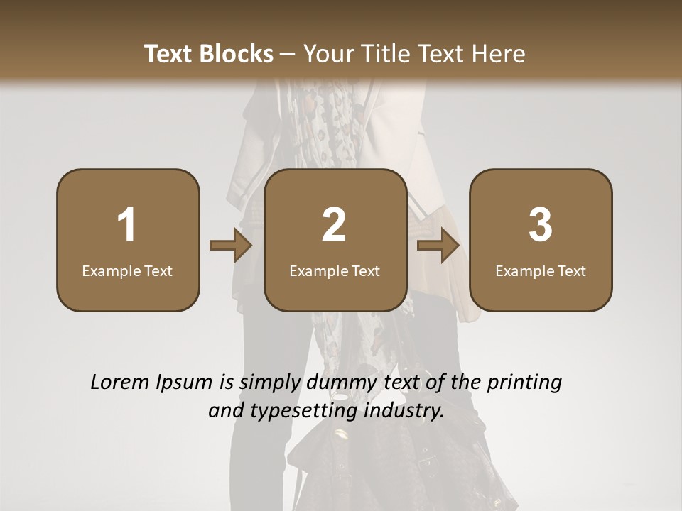 A Woman With A Handbag Is Posing For A Picture PowerPoint Template