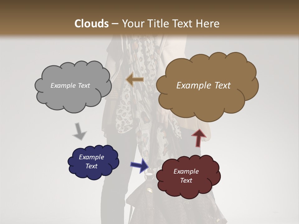 A Woman With A Handbag Is Posing For A Picture PowerPoint Template