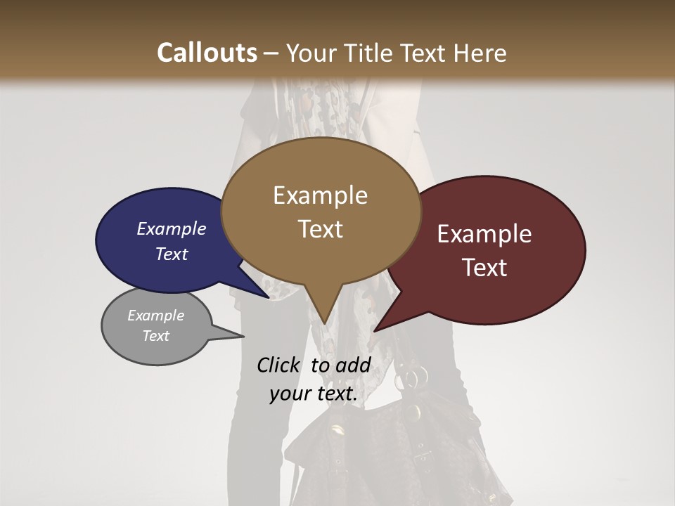 A Woman With A Handbag Is Posing For A Picture PowerPoint Template